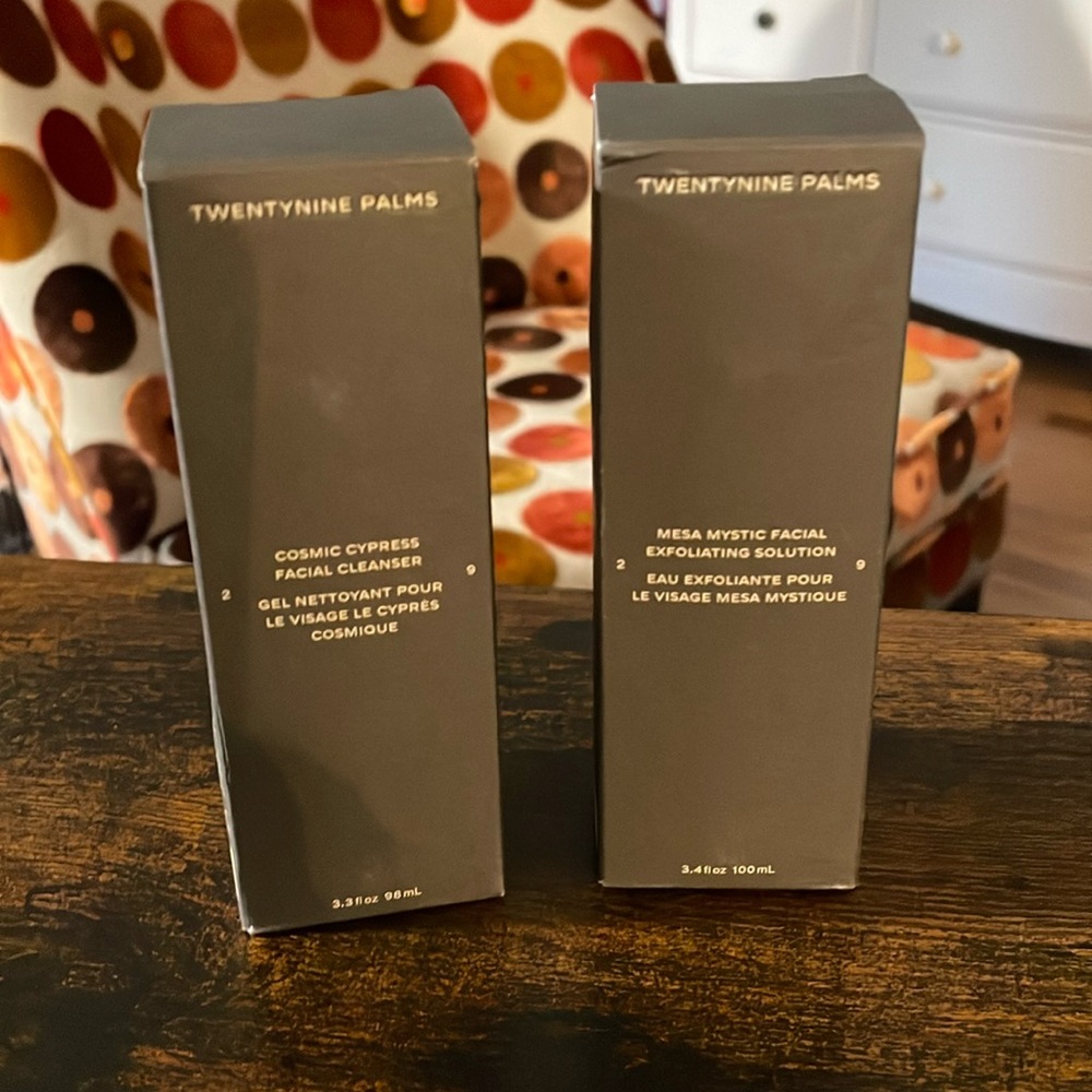 TwentyNine Palms Bundle:2 NIB Facial Cleanser & Mesa Mystic Exfoliating Solution